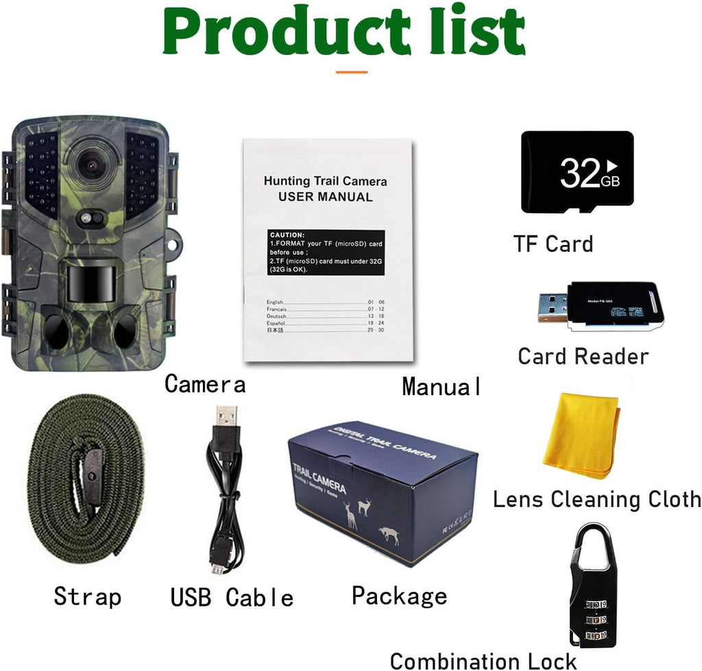 20MP Trail Camera with Night Vision M51128