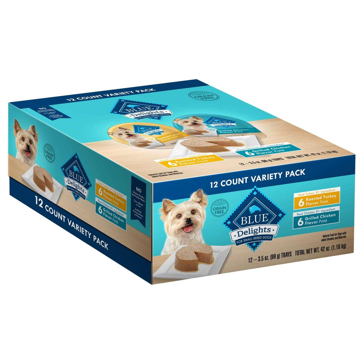 Natural Small Breed Wet Dog Food Turkey & Chicken Variety Pack O8057