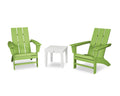 Lime White 3-Piece Adirondack Chair Set F324