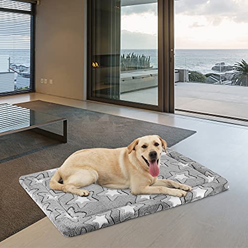 Grey Reversible Machine Washable Dog Crate Mat B73451