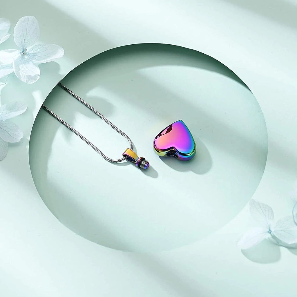 Heart Urn Necklace Cremation Jewelry V3151