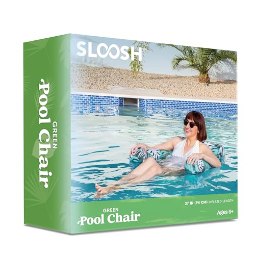 Inflatable Pool Lounge Chair with Plant Pattern F4887