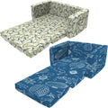 2 Seats 2 in 1 Flip Open Chair Sleeper Bed V672836