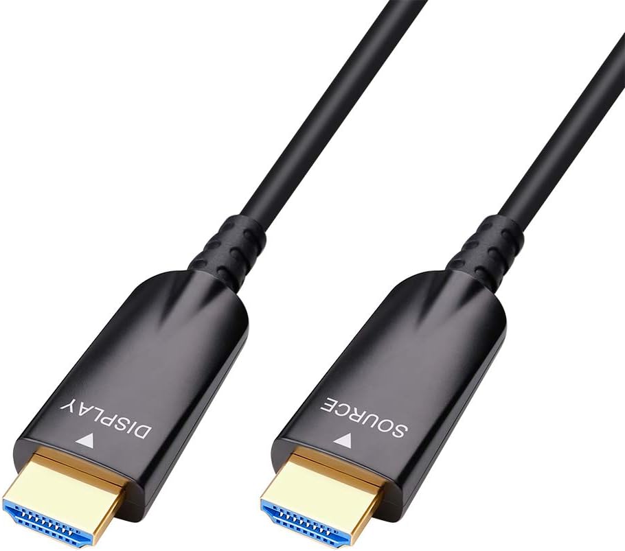 100ft Fiber Optic HDMI Cable 4K 30Hz 1080p 60Hz Black Pack of 2 B6484