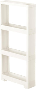 White 4 Tiers Slim Rolling Storage Cart Z1396
