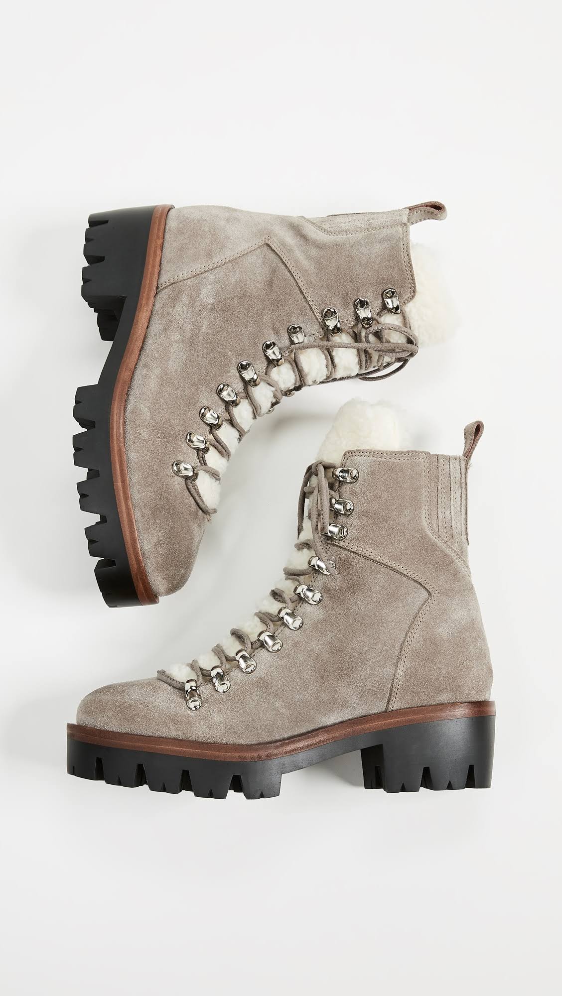 Taupe Suede Ivory Shoes E9087