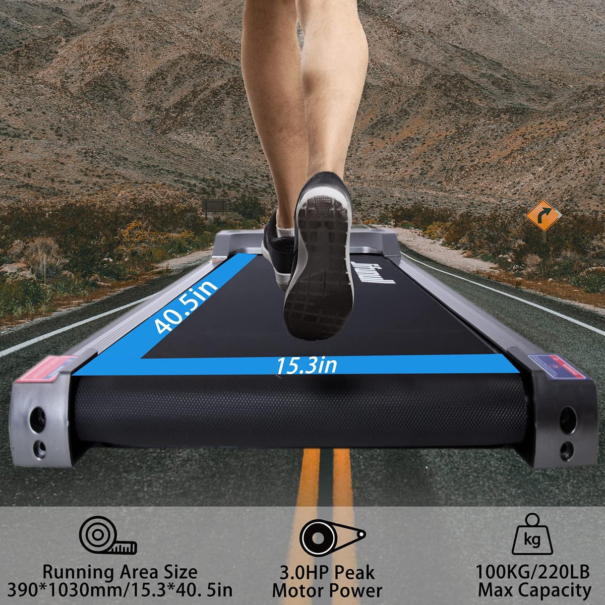 2-in-1 Under Desk Treadmill with LED Display N57248