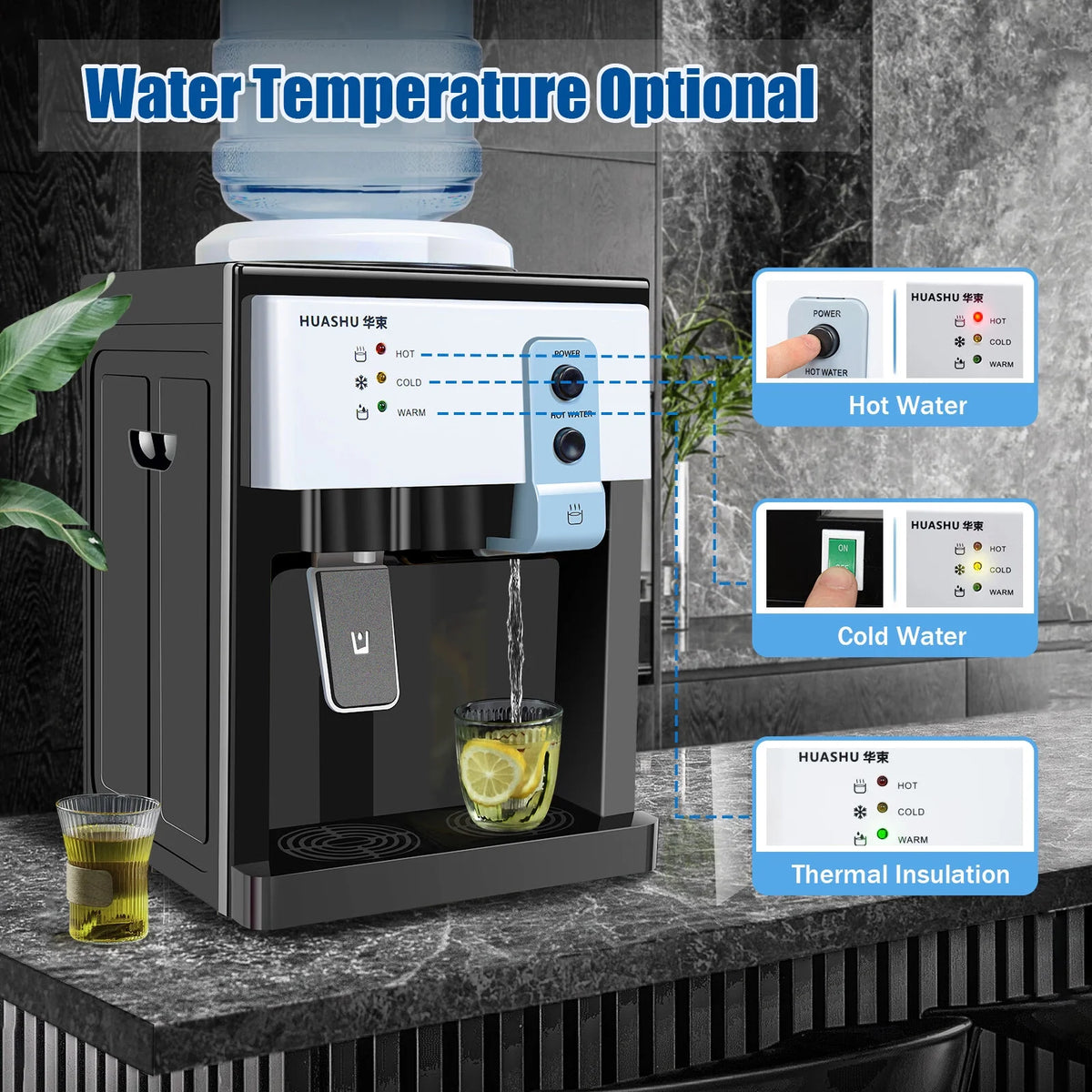 Electric Countertop Hot and Cold Water Dispenser Q157