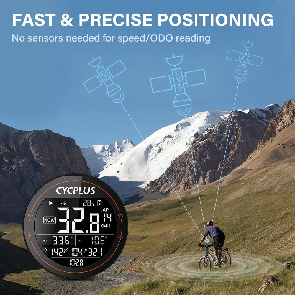Wireless Bike Computer Speedometer Waterproof with Cadence Sensor Heart Rate Monitor E91482