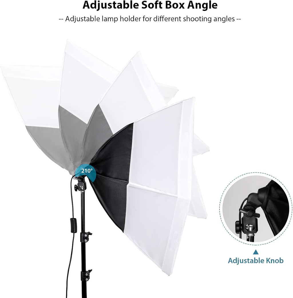 26inches Hexagon Softbox Lighting Kit with 2pcs 85W Bulbs H32619