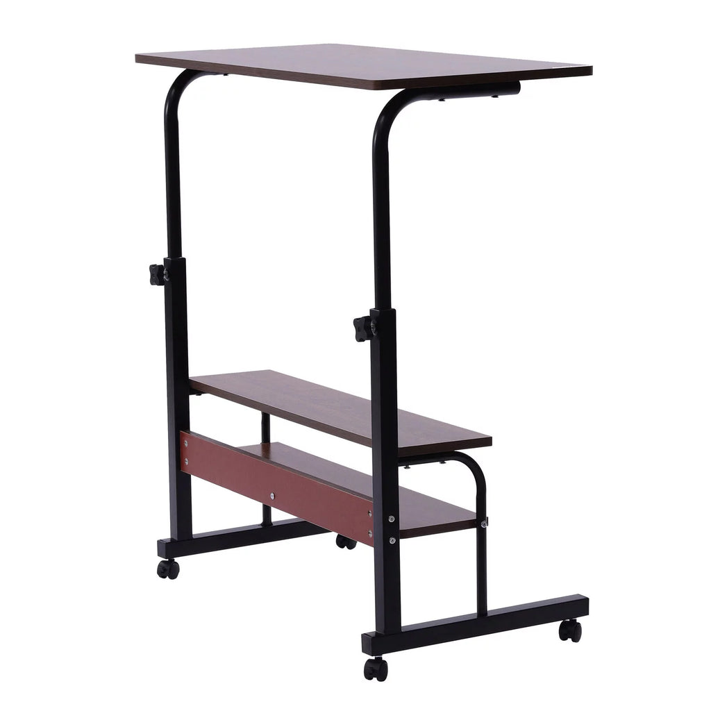Height Adjustable Portable Mobile Side Table with Wheels M18200