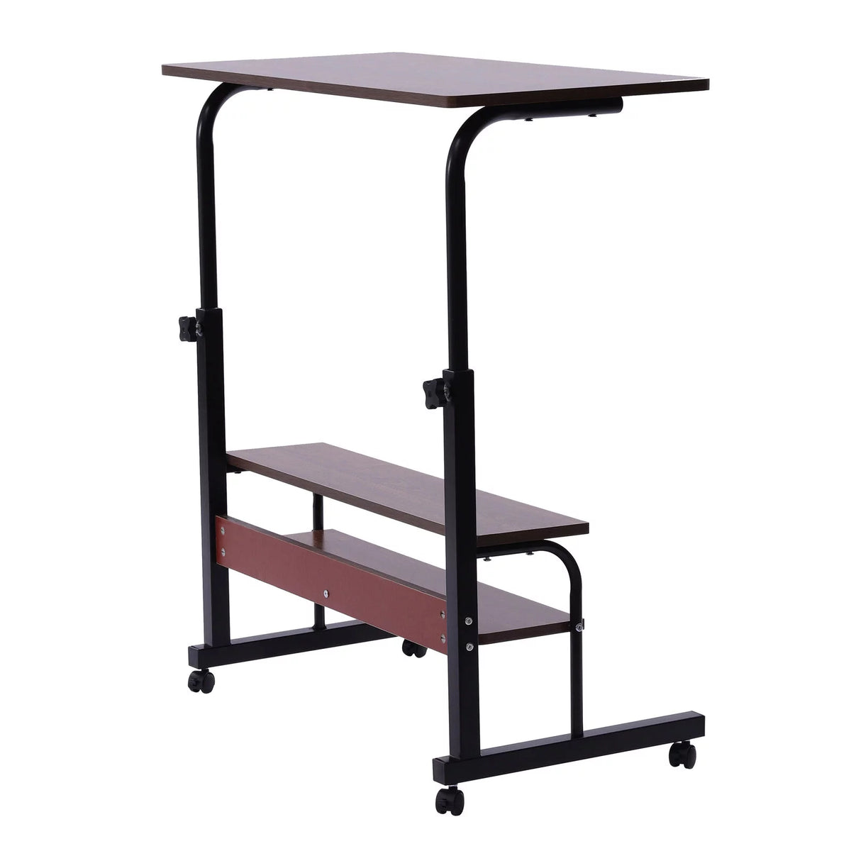 Height Adjustable Portable Mobile Side Table with Wheels M18200