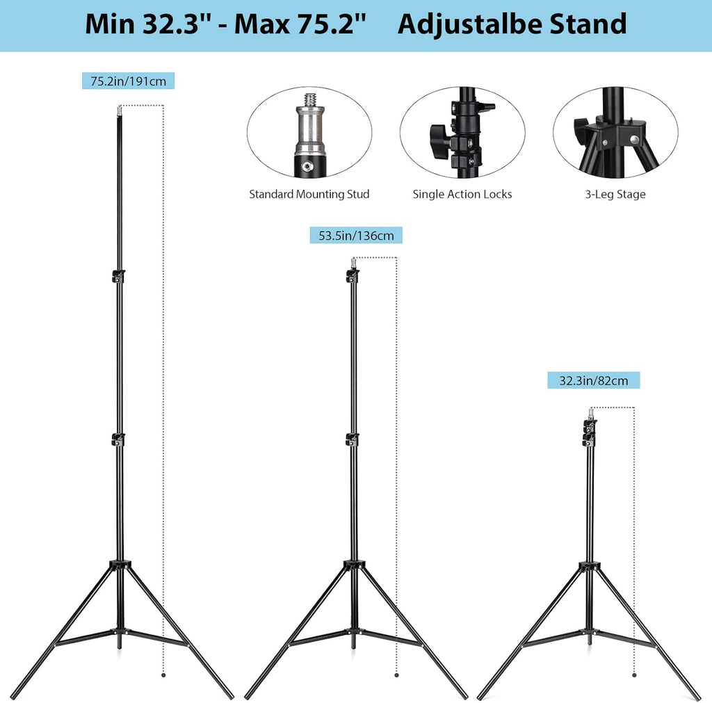 26inches Hexagon Softbox Lighting Kit with 2pcs 85W Bulbs H32619