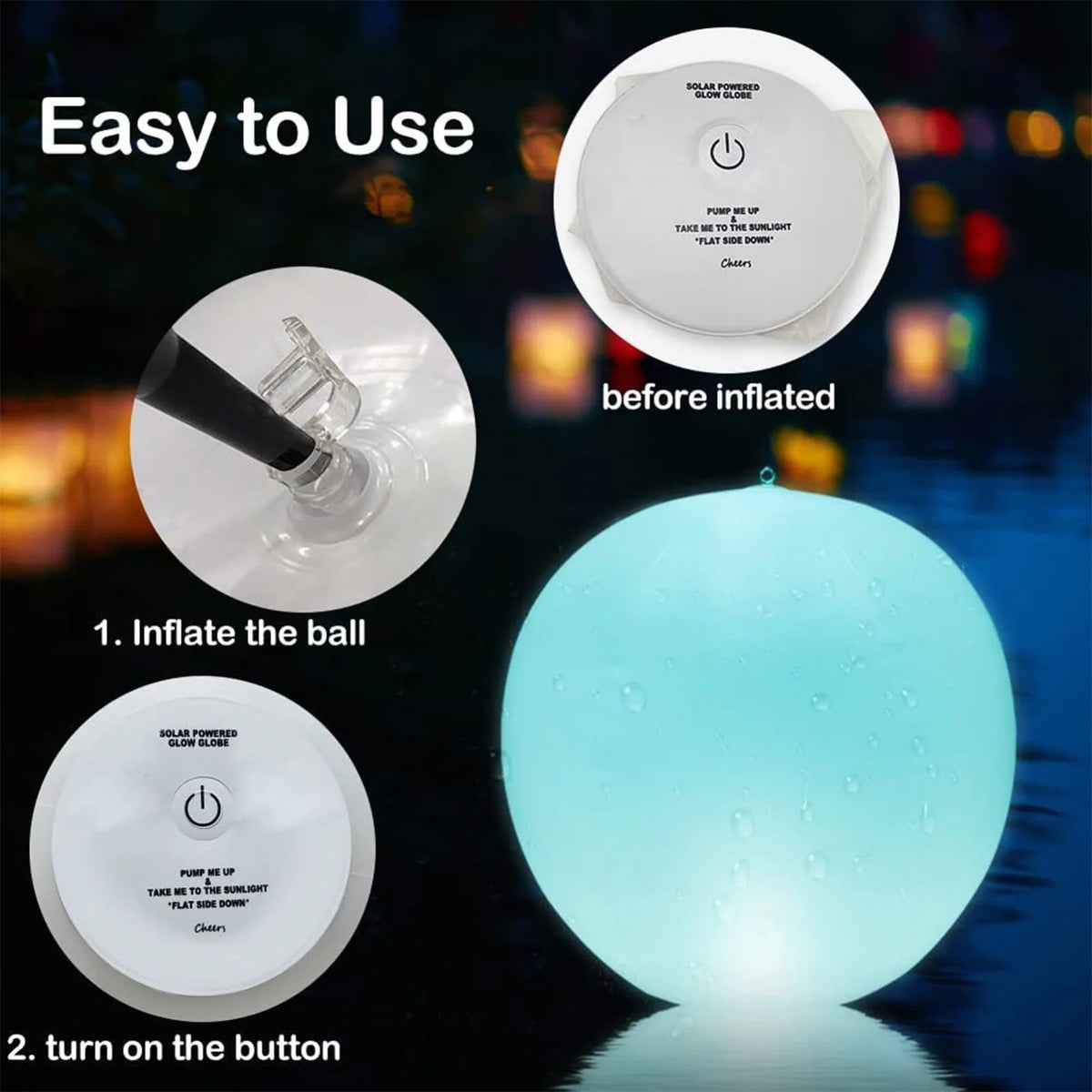 Light Up Glow In The Dark PVC Beach Balls R703994