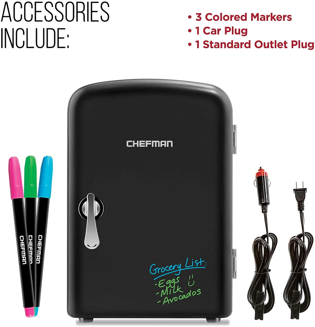 Portable 4L Mini Fridge Black Y408360