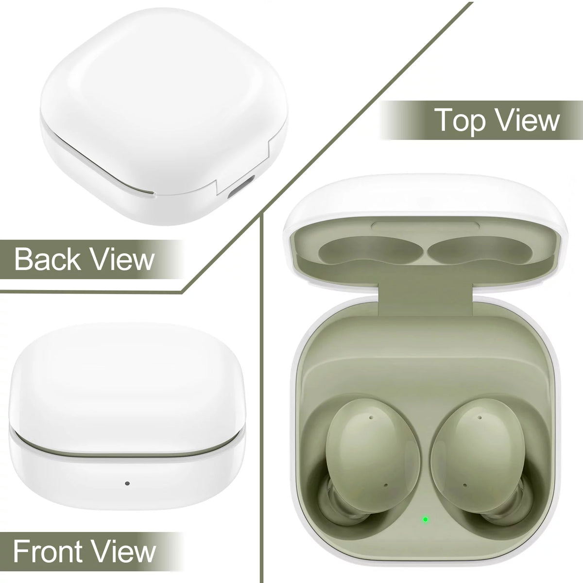 Truly Wireless Bluetooth Headphones with Noise Isolation, Amplified Bass and Dual Dynamic Microphone - Green G6253