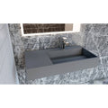 36 inch Gray Solid Surface Wall Mounted Sink D169561