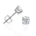 0.5 Carat Lab Grown Diamond Stud Earrings in 14k White Gold, 4-Prong Basket, Screw Back Z60367