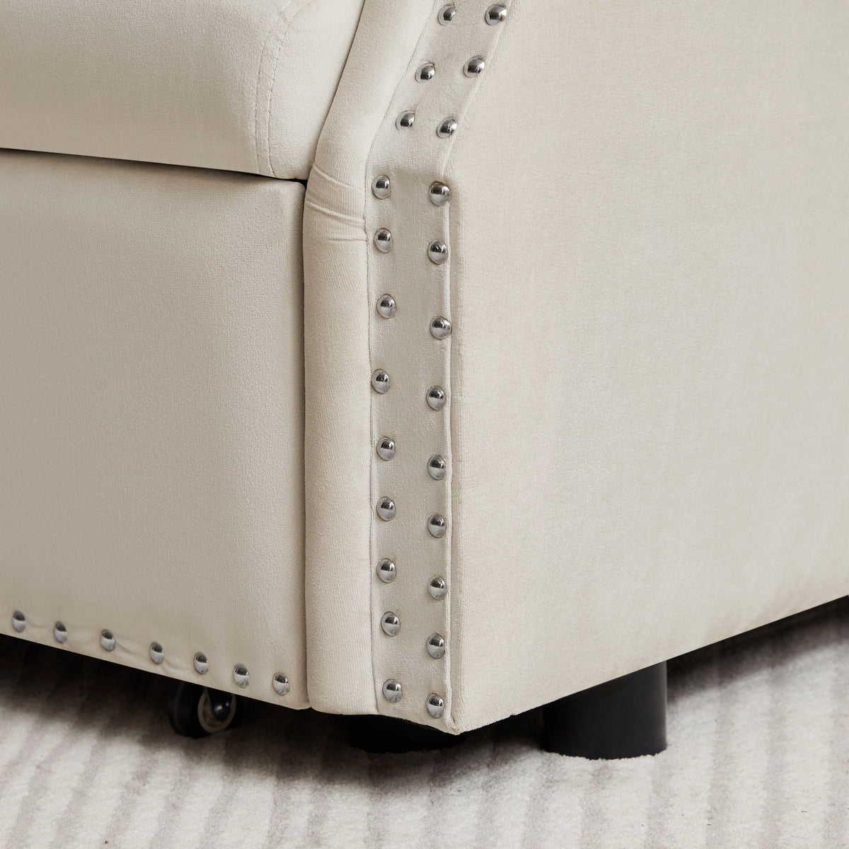 Velvet Convertible Sleeper Sofa Bed M48839