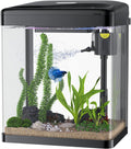 2 Gallon Glass Fish Tank with Filter Light Z983801