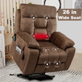 Dark Brown Oversized Electric Lift Recliner Chair with Heat and Massage U906500