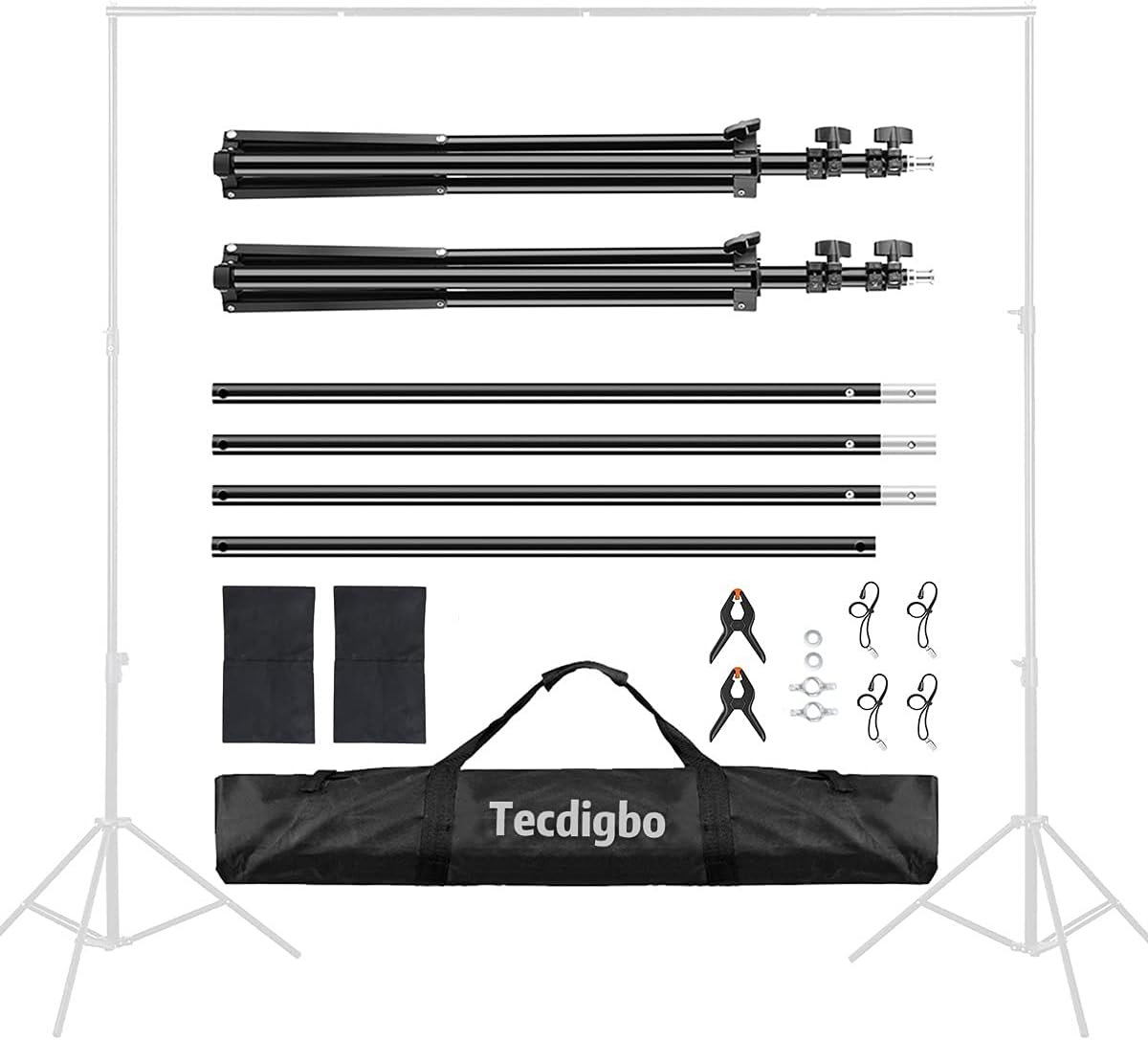 Backdrop Stand 6.5x10ft/2x3m Heavy Duty Background Stand Support System with Carrying Bag R8790