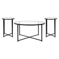 3 Piece Glass Top Occasional Table Set W64753