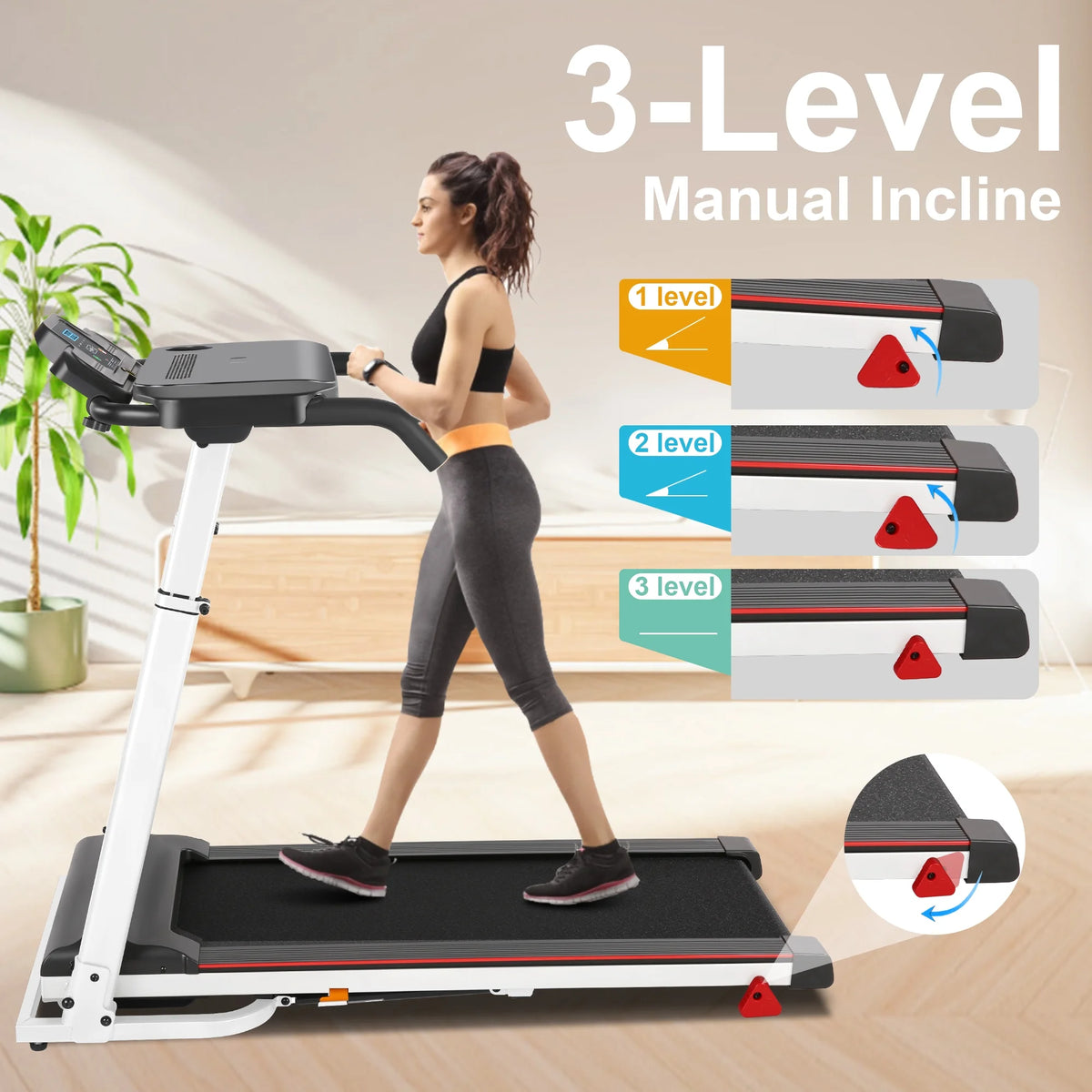 2.5 HP Portable Folding Treadmill with Incline V502539