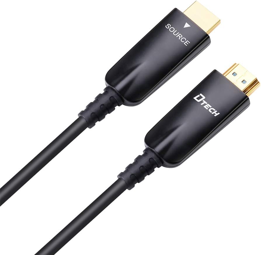 100ft Fiber Optic HDMI Cable 4K 30Hz 1080p 60Hz Black Pack of 2 B6484