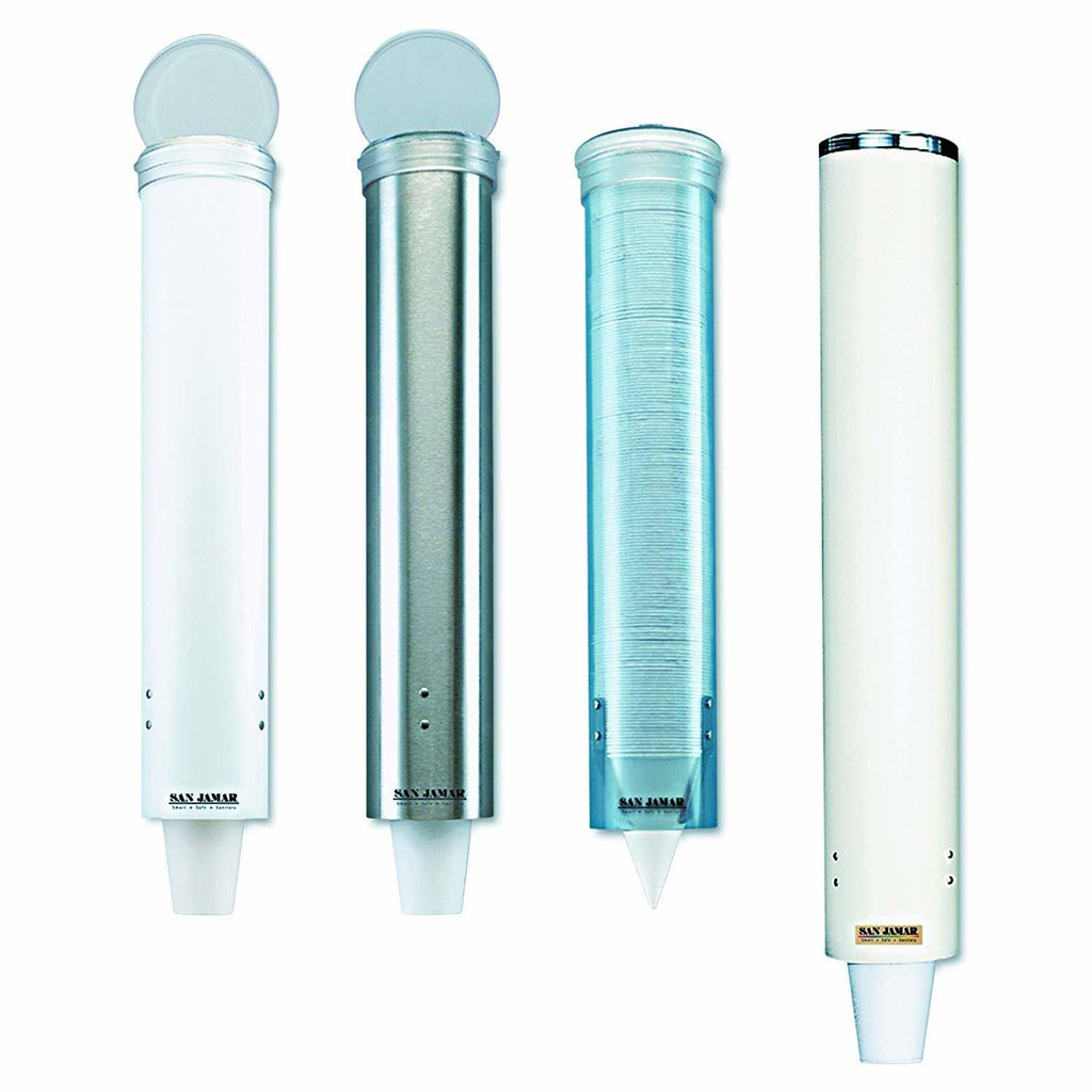 Stainless Steel Water Cup Dispenser with Hinged Flip Cap M29805