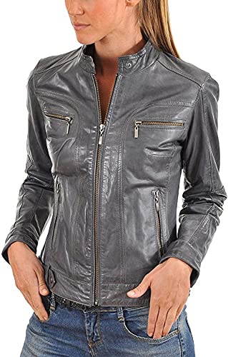 Lambskin Leather Motorcycle Jacket V433