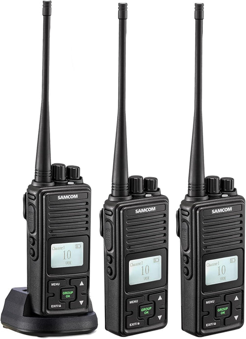 2 Pack 2 Way Radio 3000mAh Rechargeable UHF Walkie Talkie E335