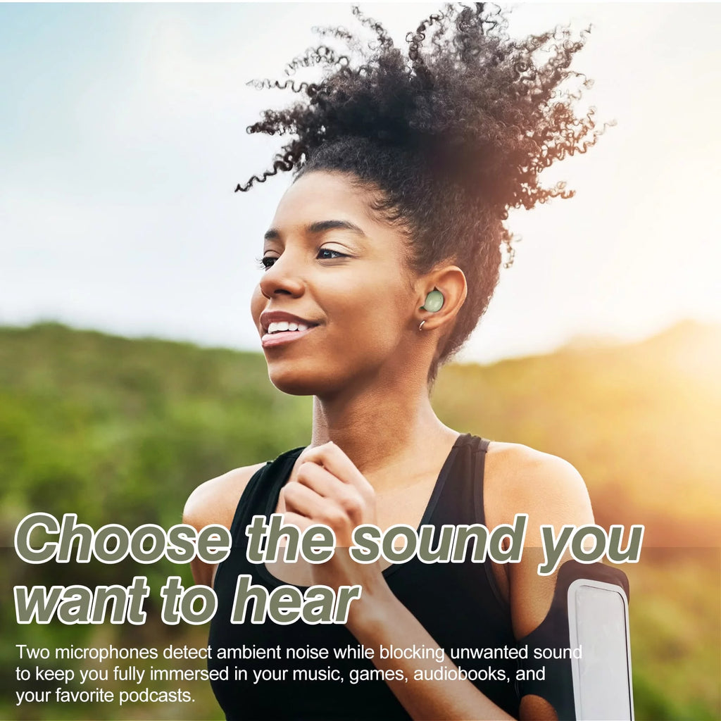 Truly Wireless Bluetooth Headphones with Noise Isolation, Amplified Bass and Dual Dynamic Microphone - Green G6253