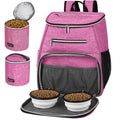 Airline Approved Dog Travel Backpack with 2 Collapsible Bowls and 2 Food Baskets M573
