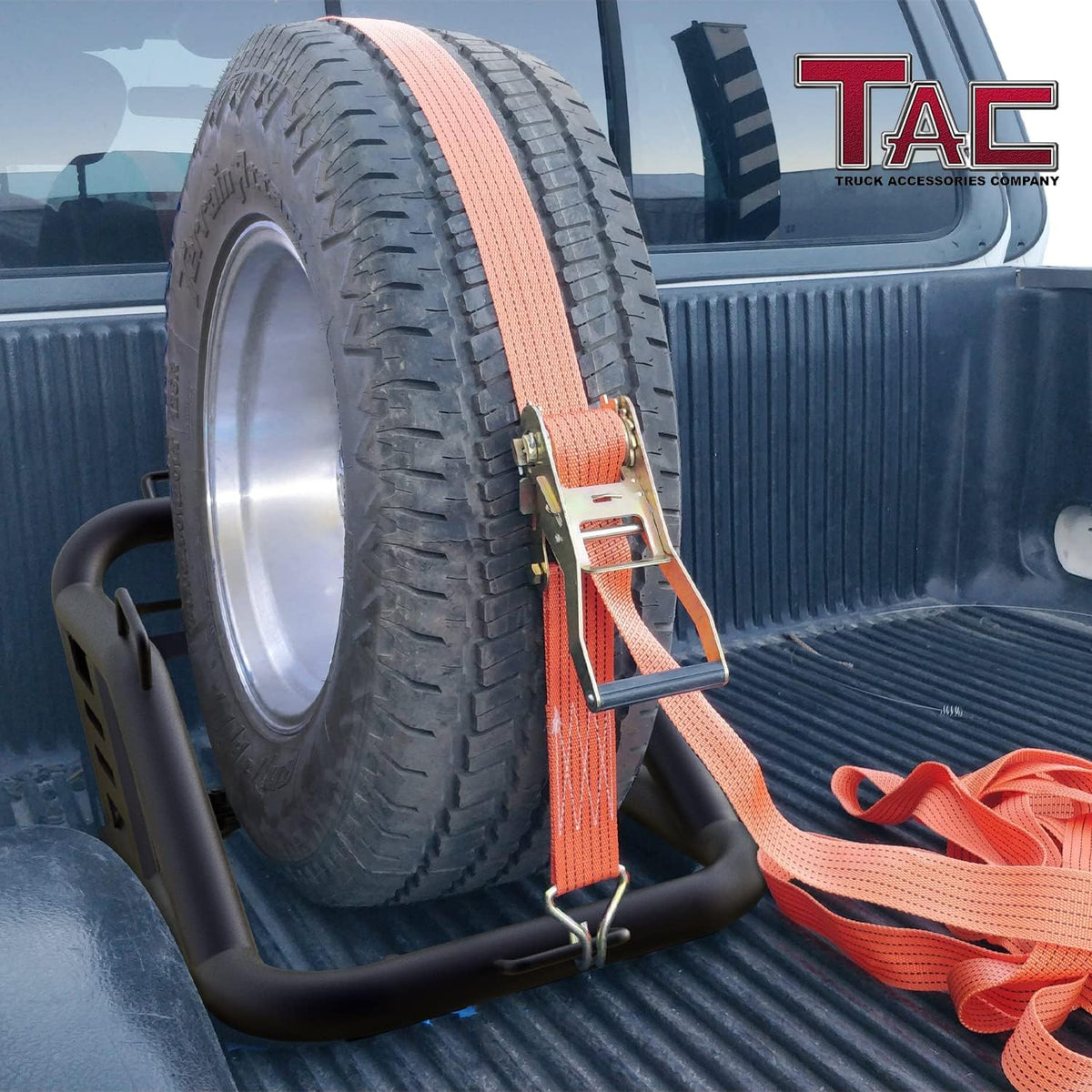 Fine Textured Black Universal Spare Tire Carrier for 40 inch Tire Y365130