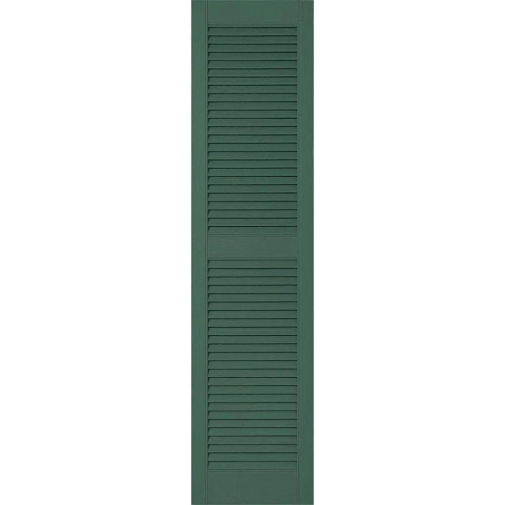 Forest Green Vinyl Open Louver Shutters X105751