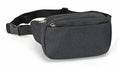 Rounded Dual Pocket Fanny Pack Heather Charcoal S344