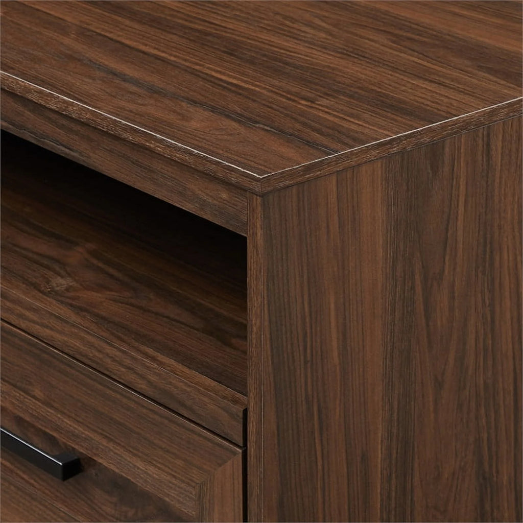 Dark Walnut 2 Drawer Wood Secretary Desk Sideboard O274