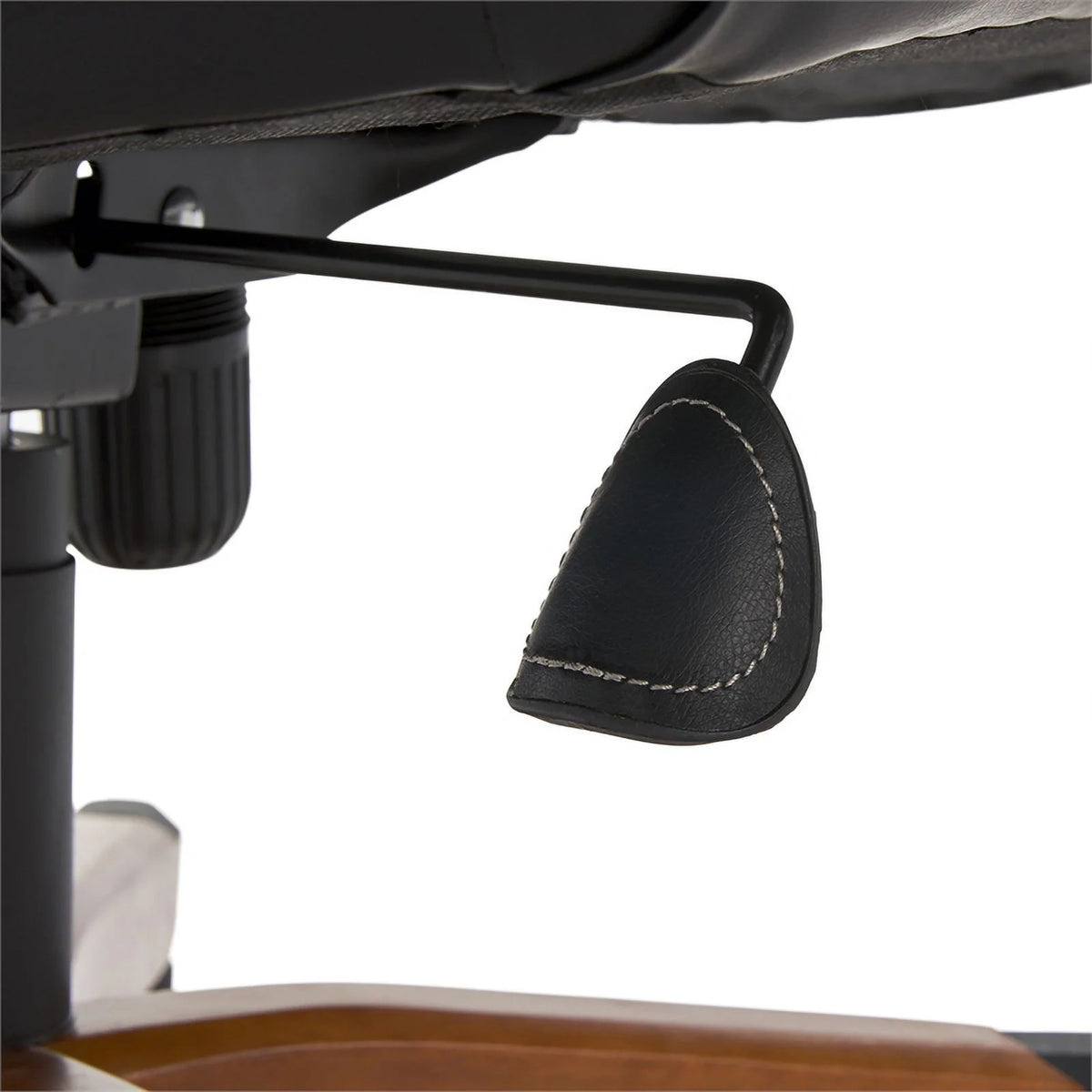 Big and Tall Executive Office Chair with Wood Accents Black O629