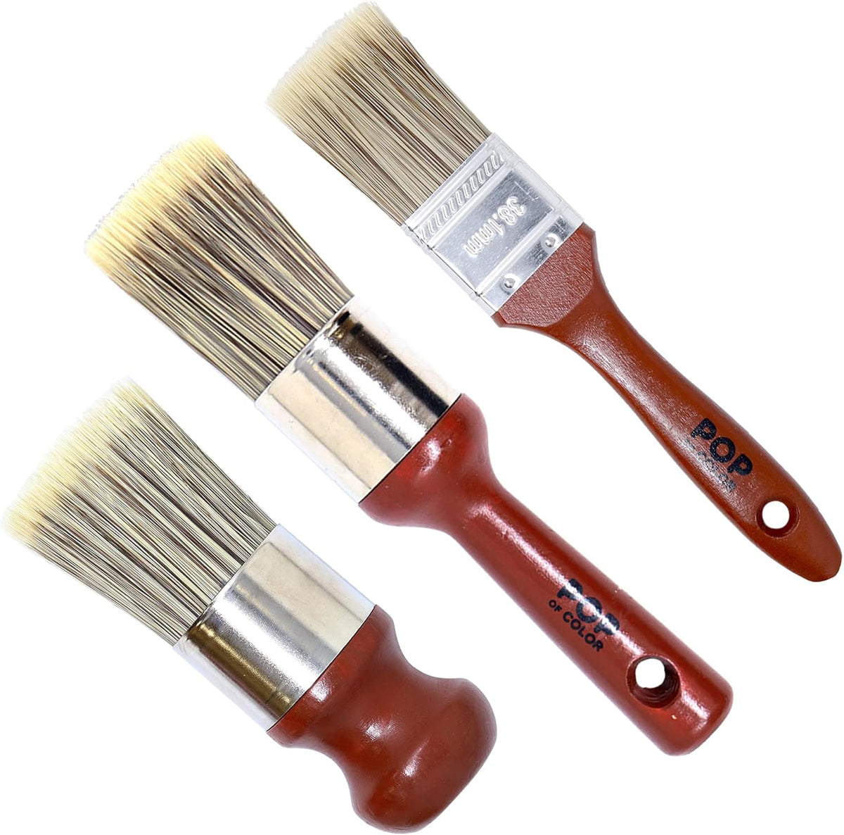 Full Coverage Brush Kit (3 Pack) 2" Palm Brush, 1.5" Round Brush, and 1.5" Flat Brush M751498