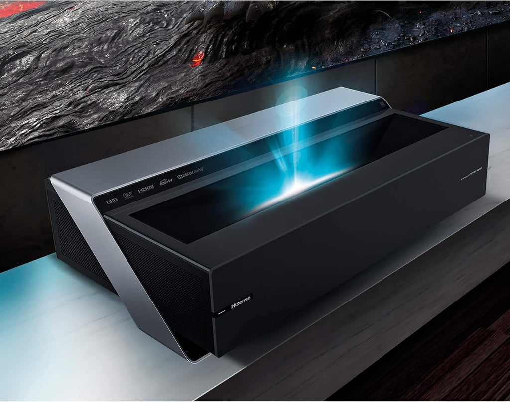 120-Inch 4K UHD Smart Laser Projector TV with Screen and 2.1 Audio System I18705