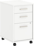 White 3 Drawer Mobile File Cabinet I11947