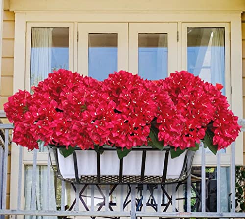 Set of 4 Artificial Bougainvillea Silk Flowers Bouquet (Fuchsia) D92209