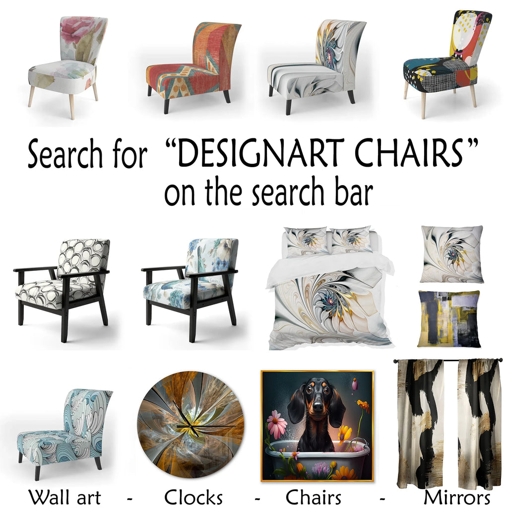 Black And White Upholstered Accent Chair V835