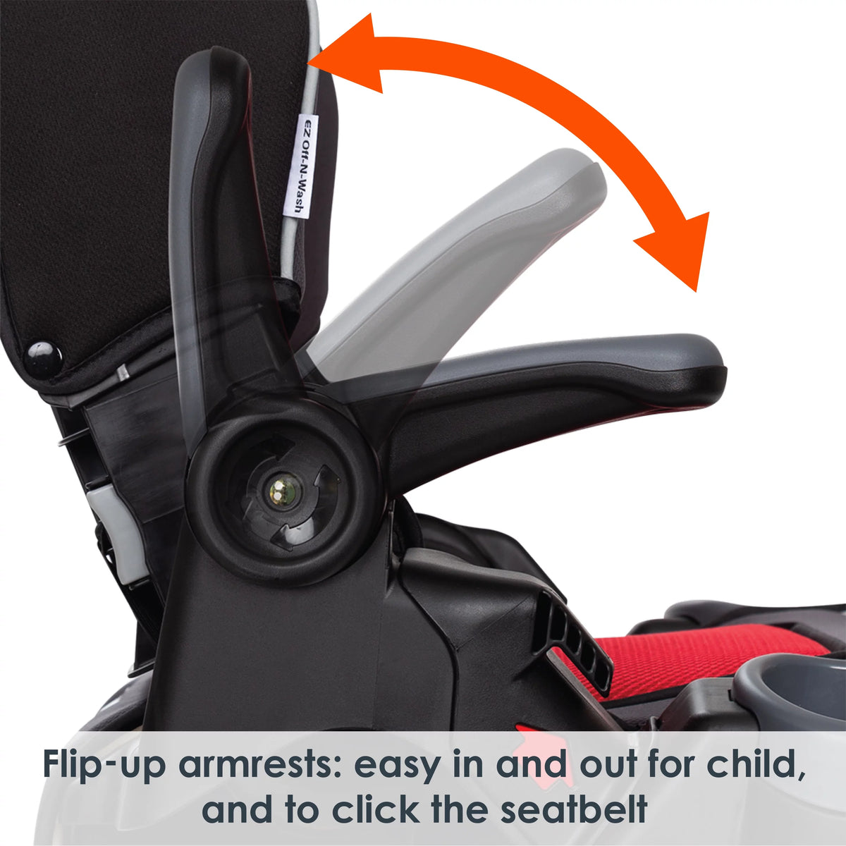 Red Folding High Back Booster Car Seat I5980