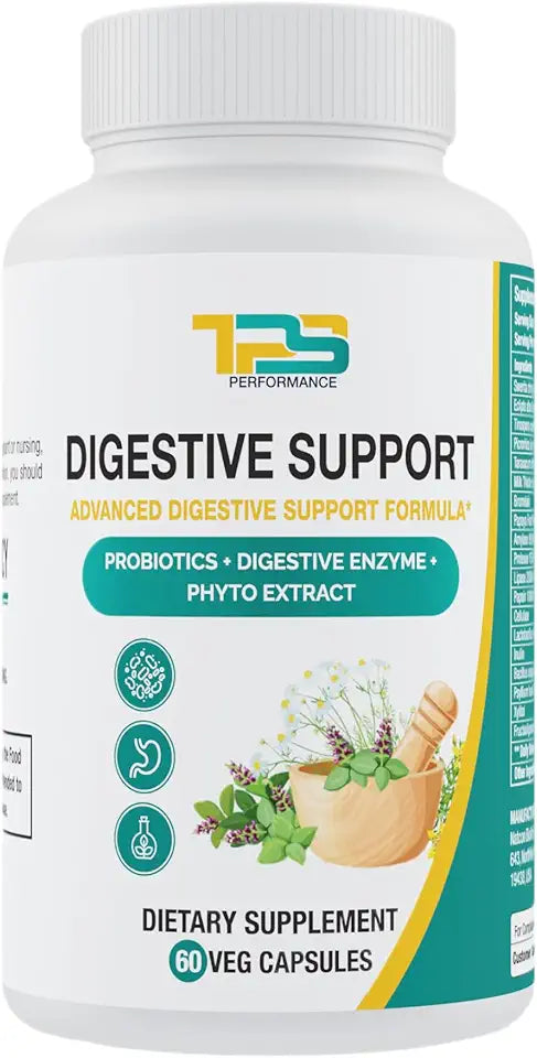 60 Veg Capsules Digestive Support with Probiotics Digestive Enzyme and Phyto Extract W489