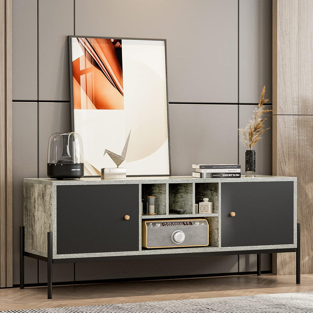 TV Stand with Storage and Open Shelves L82971