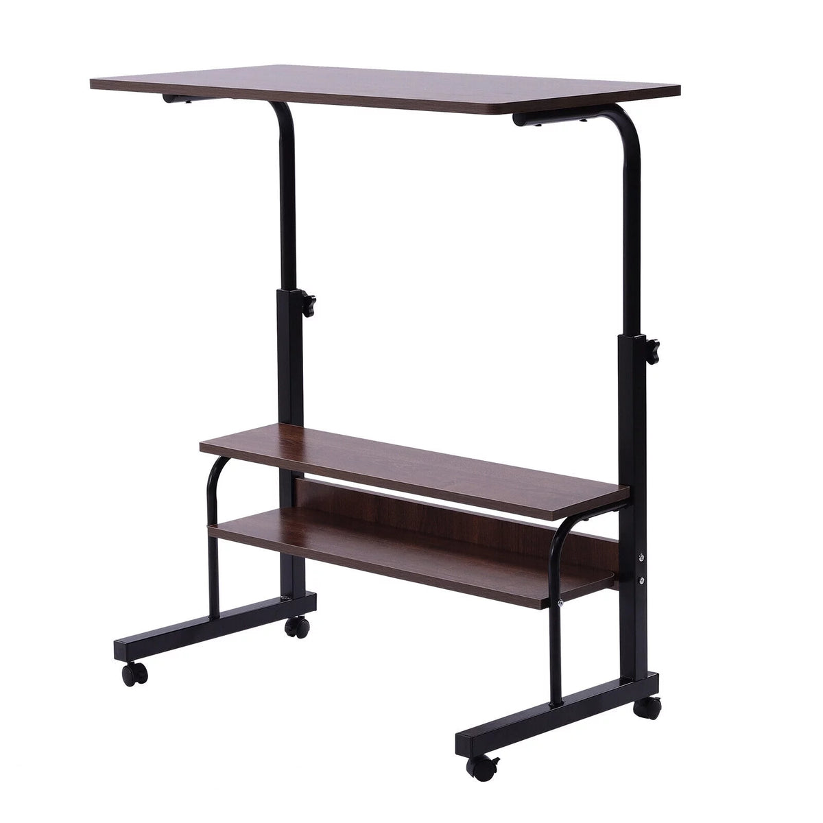 Height Adjustable Portable Mobile Side Table with Wheels M18200