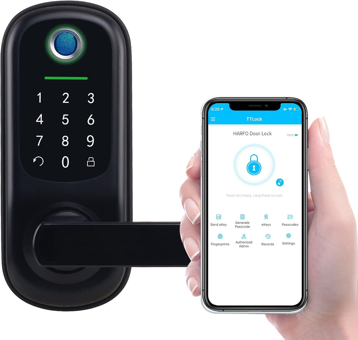 Keyless Entry Digital Door Lock with Reversible Handle R728