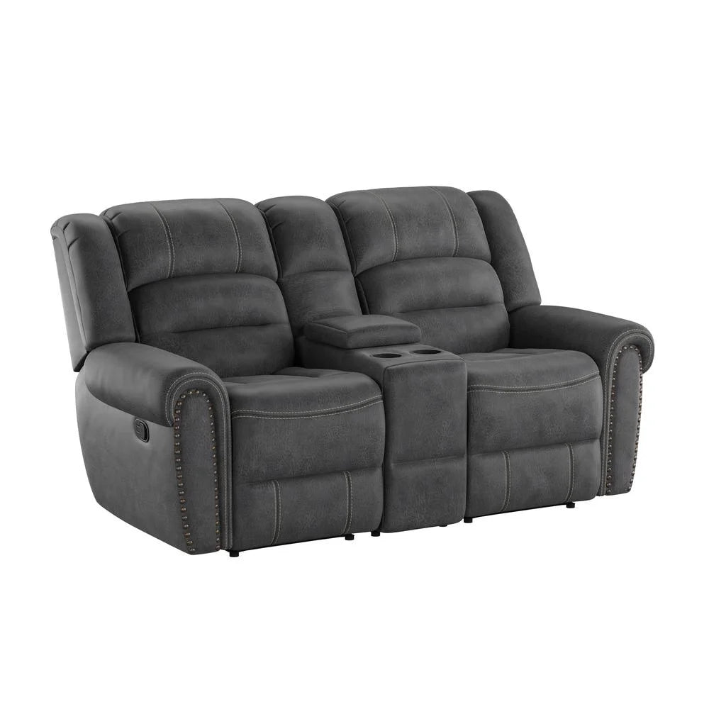 Reclining Console Loveseat with Contrast Stitching L537698